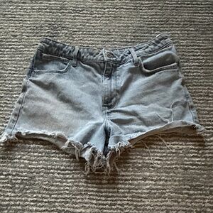 Wrangler Light Blue Frayed Jean Shorts